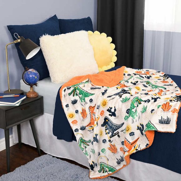 🔥💘Life Comfort Kid’s Ultimate Sherpa Fleece Blanket SEALED - Alligators - Picture 2 of 4